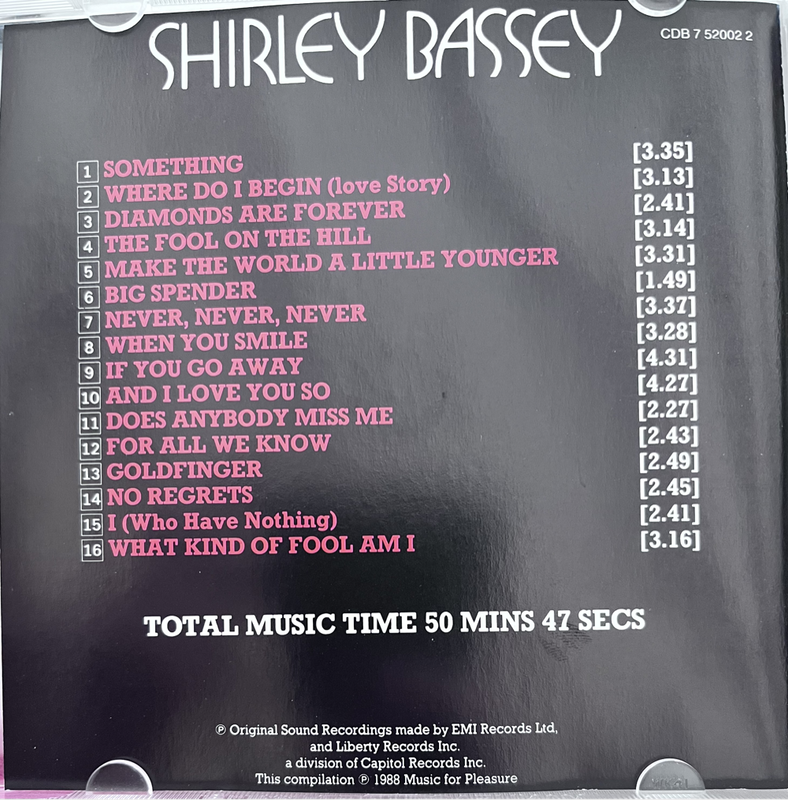 Shirley Bassey - The Singles CDMFP6004