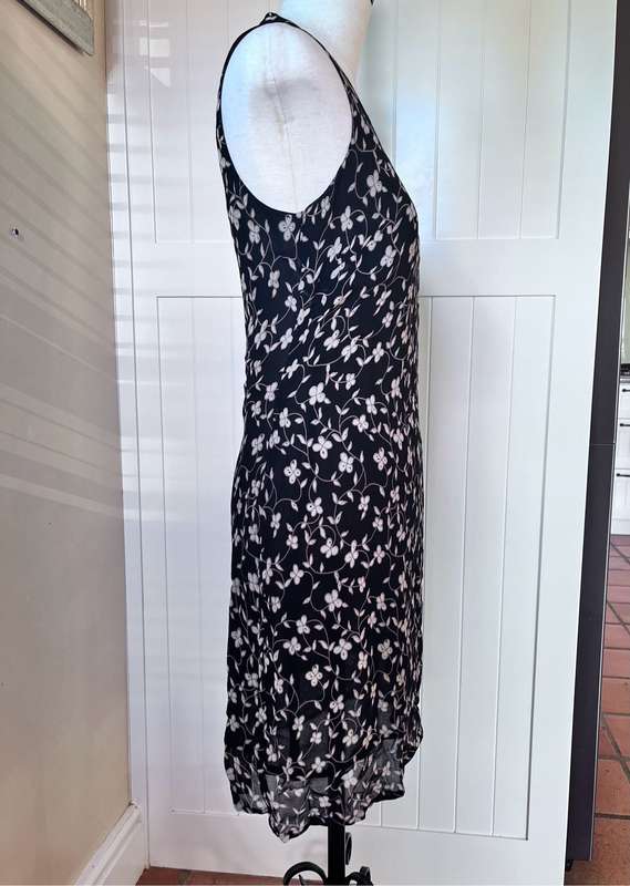 Black chiffon short dress (m)