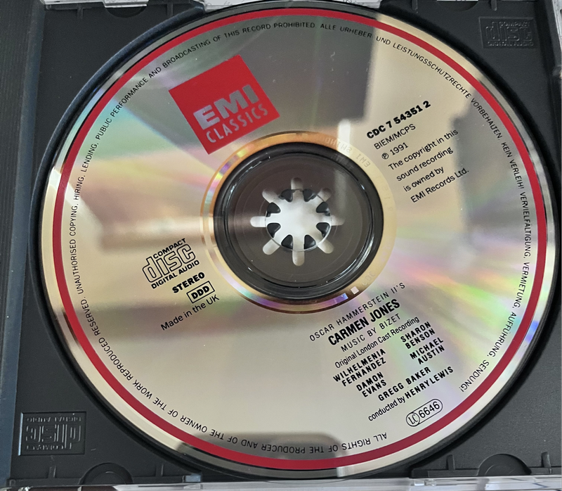 Oscar Hammerstein II Carmen Jones: Original London Cast Recording CDC7543512