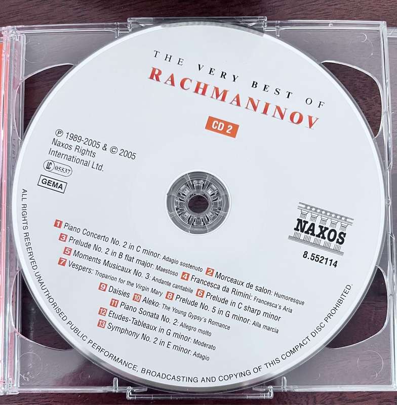 Rachmaninov - The very best of double Cd (8552113-14)