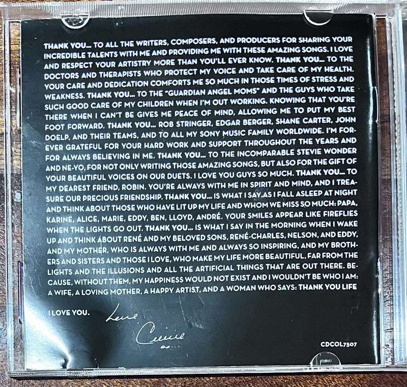 Celine Dion - Loved me back to life (deluxe CDCOL7507)