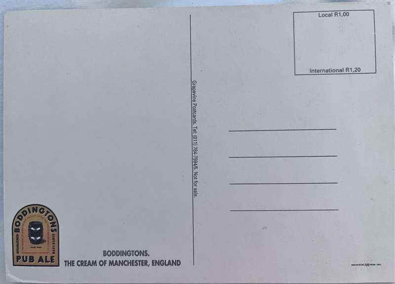 Boddingtons beer picture postcard