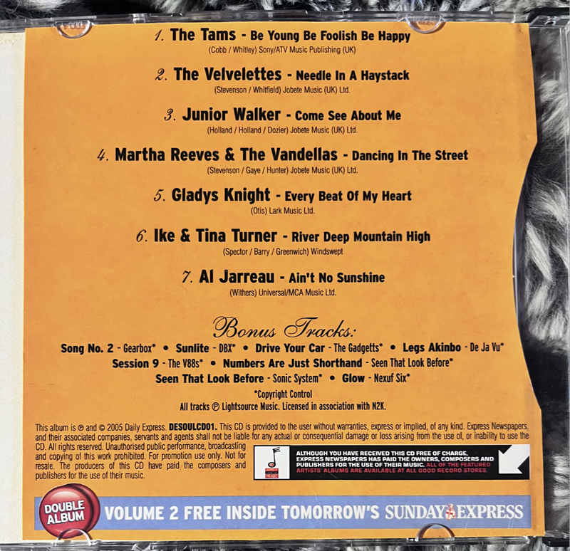 Soul volume 1 - CD released by Daily Express