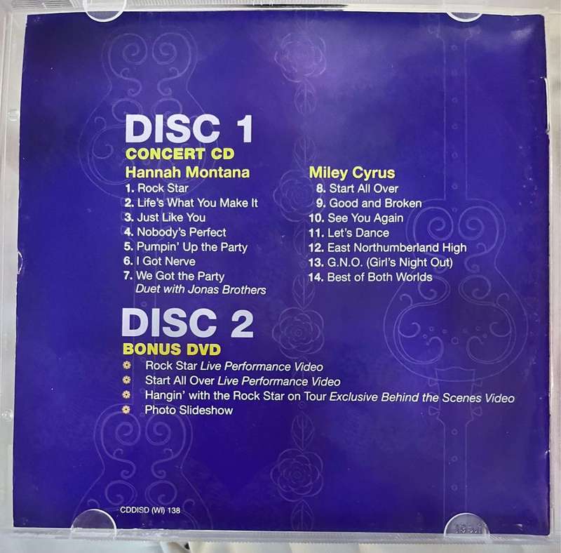 Hannah Montana - Best of both worlds concert (CD and bonus dvd) made in RSA