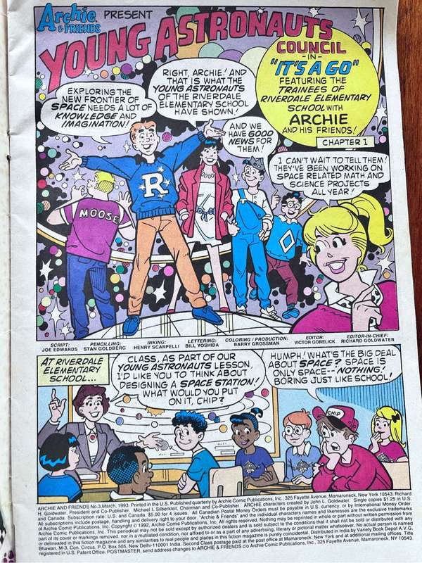 Archie comic #3 (March 1992)