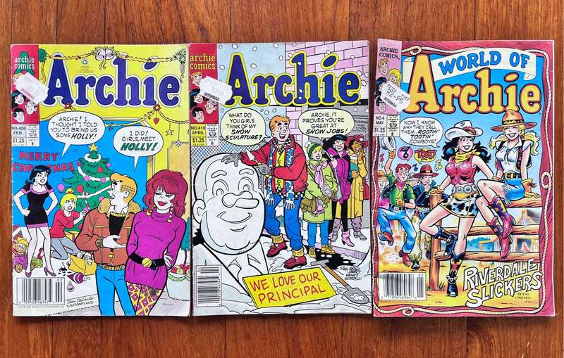 3 vintage Archie comics (1993)