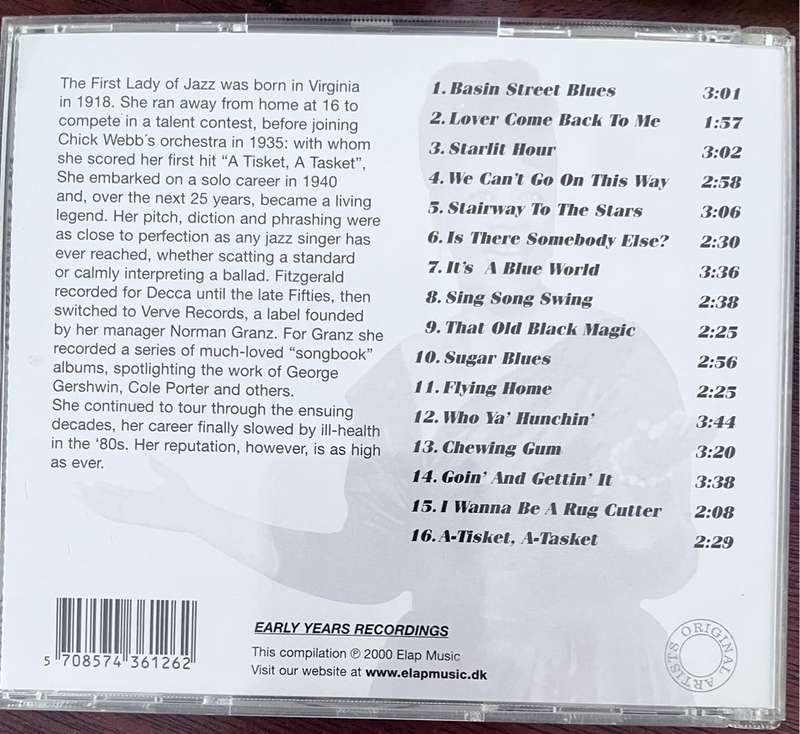 Ella Fitzgerald - Basin Blues 16126CD Elap