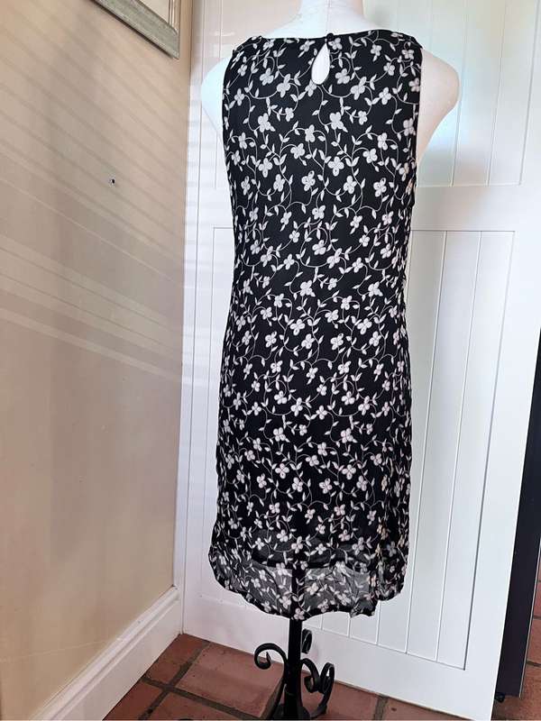 Black chiffon short dress (m)