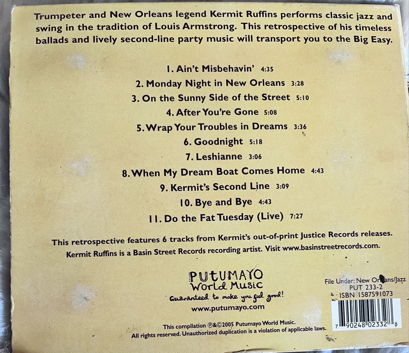 Putumayo presents: Kermit  Ruffins PUT 233-2