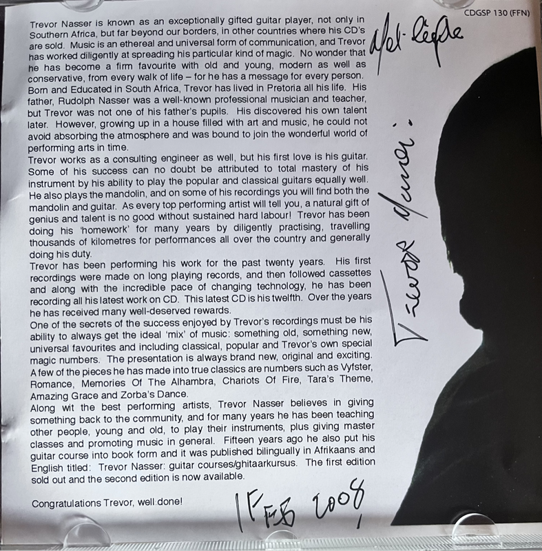 (Signed) Trevor Nasser - Encore CDGSP130(FFN)