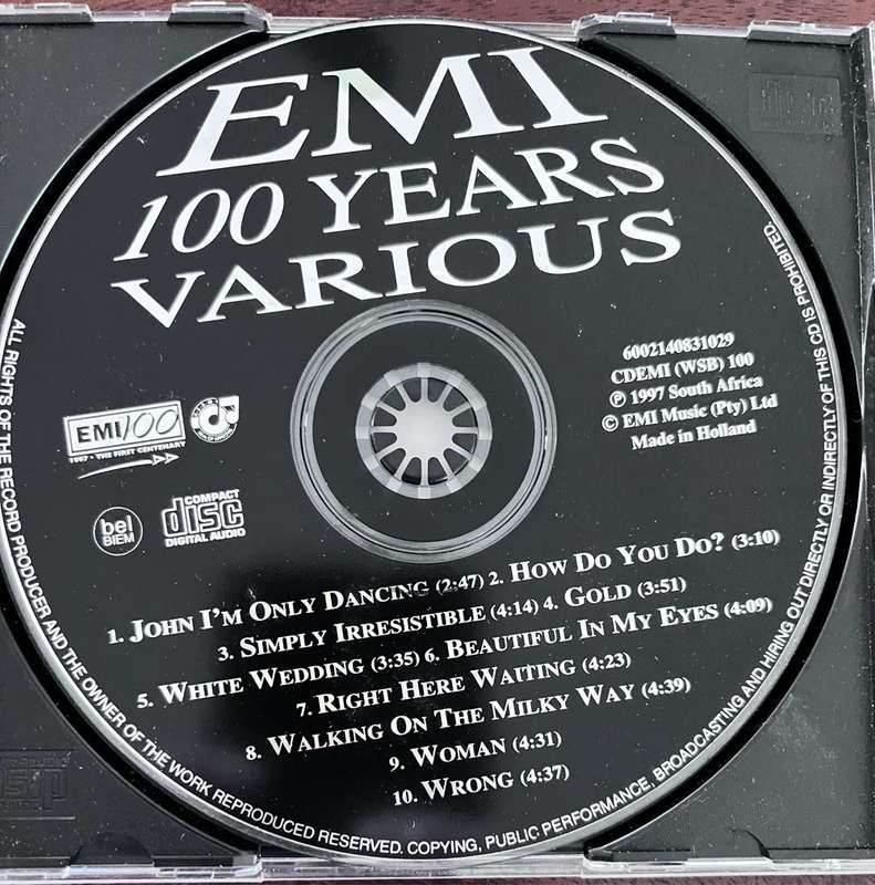 EMI 100 years (Made in RSA, 1997) CDEMI(WSB)100