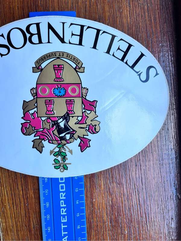 Vintage Stellenbosch sticker