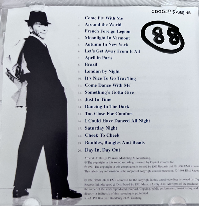 Frank Sinatra 20 Classic Tracks CDGOLD(GSB)45