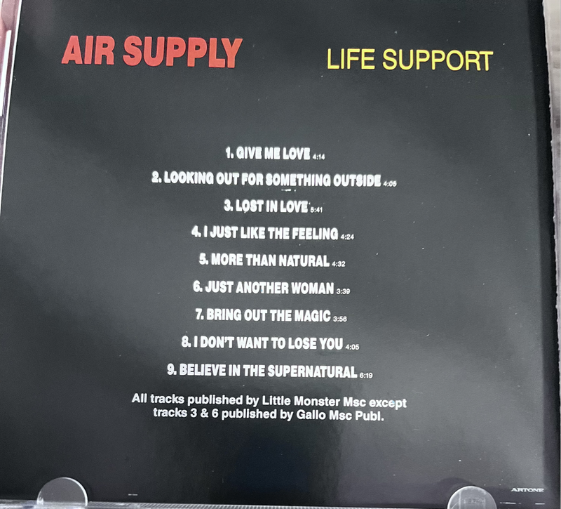 (CD) Air Supply - Life Support BUDCD1001