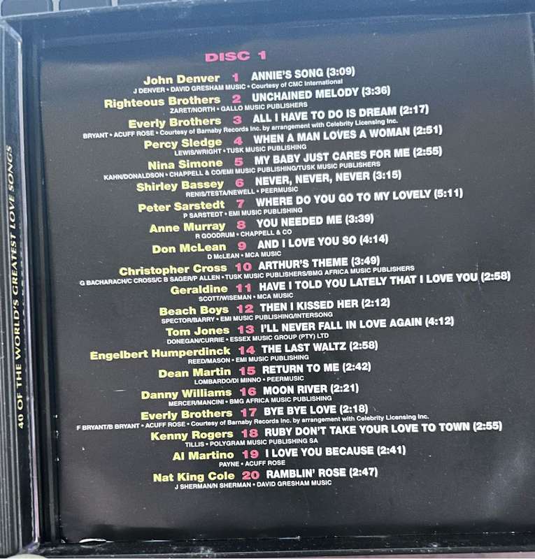 E-Motion 40 of the worlds greatest love songs Soundcheck CDEMBG (WLMD) 1