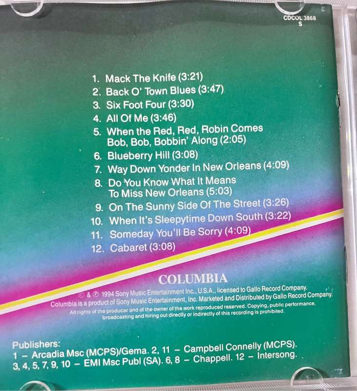 The Best of Louis Armstrong- Jazz CDCOL3968