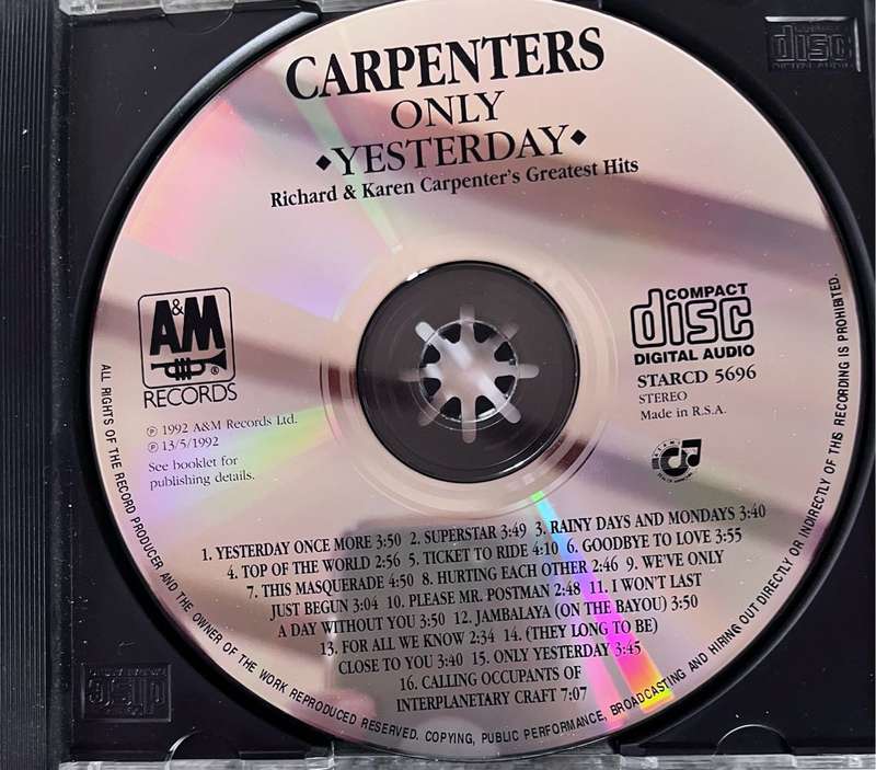 Carpenters - Only yesterday STARCD5696