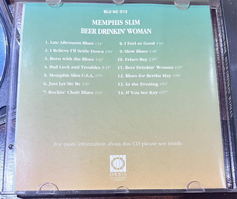 Memphis Slim - Beer drinking woman BLUNC013