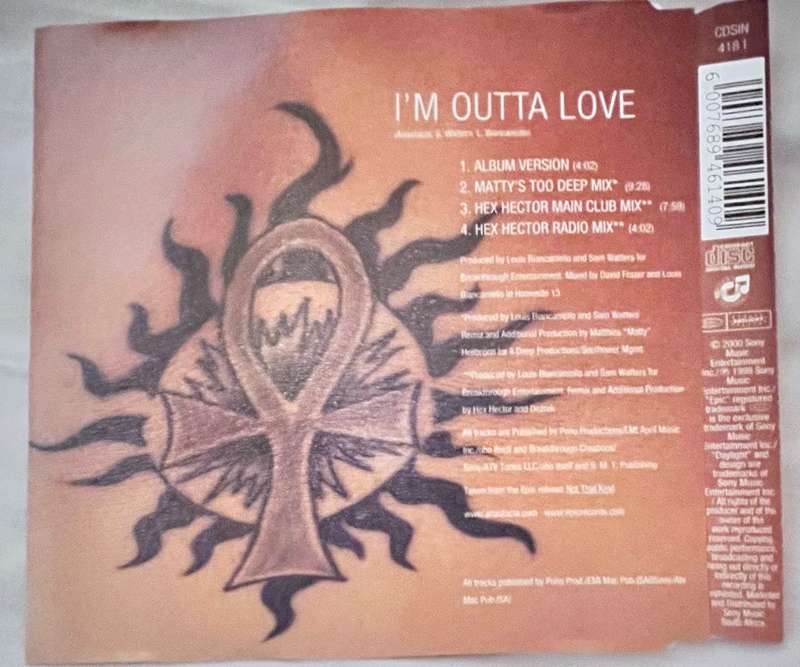 Im outta love - Anastacia CDSIN4181