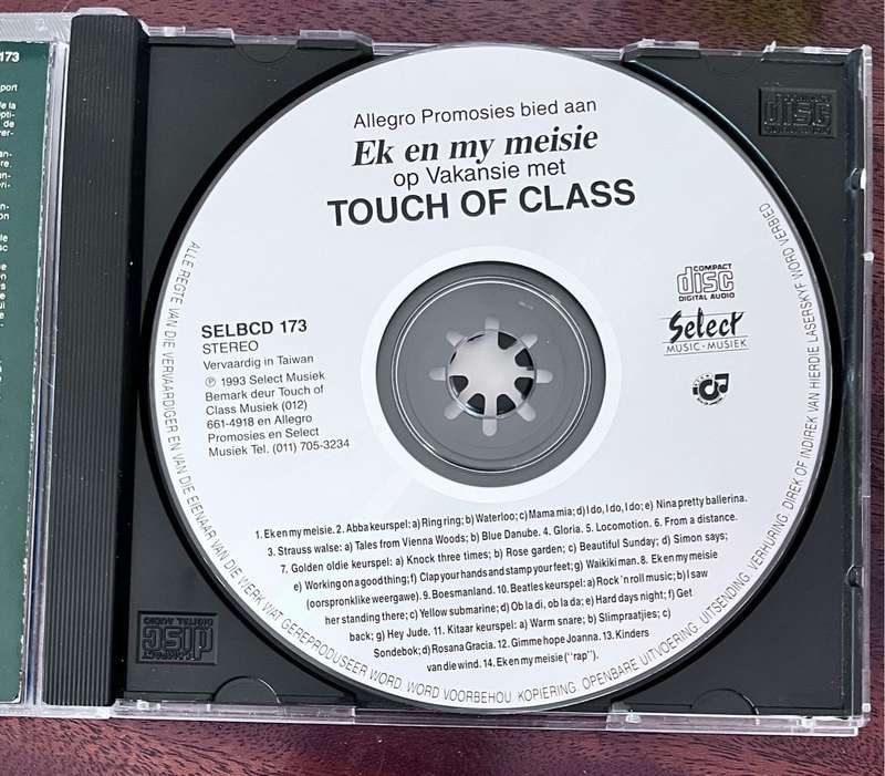 Ek en my meisie op vakansie met Touch of Class (1993) - SELBCD 173