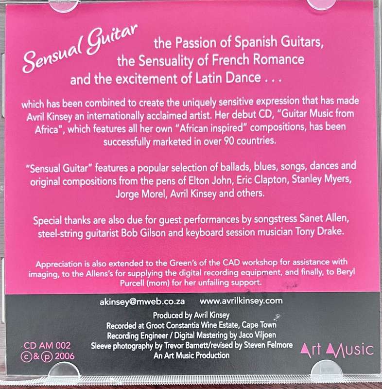 Sensual Guitar - Avril Kinsey CDAM002