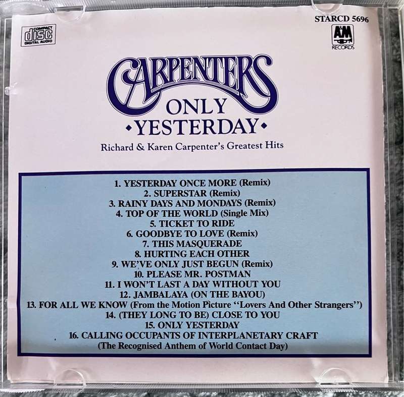 Carpenters - Only yesterday STARCD5696