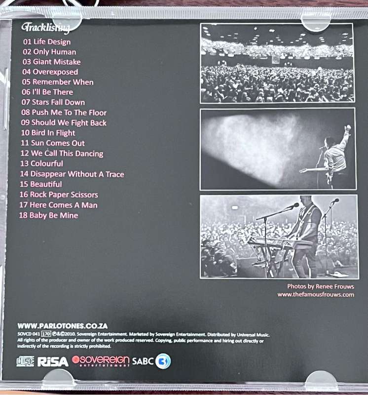The Parlotones - Live Design CD and DVD (SOVCD 041)
