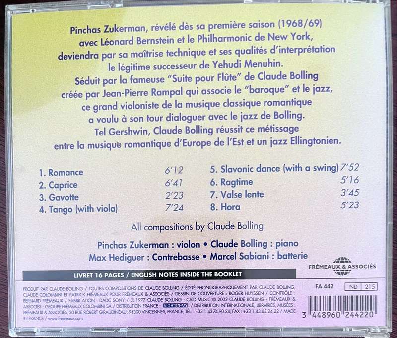 Bolling Suite for Violin and Jazz Piano Trio - FA422