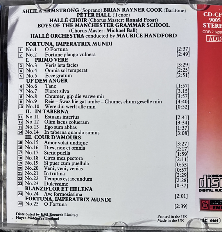 Carl Orff - Carmina Burana - classics for pleasure