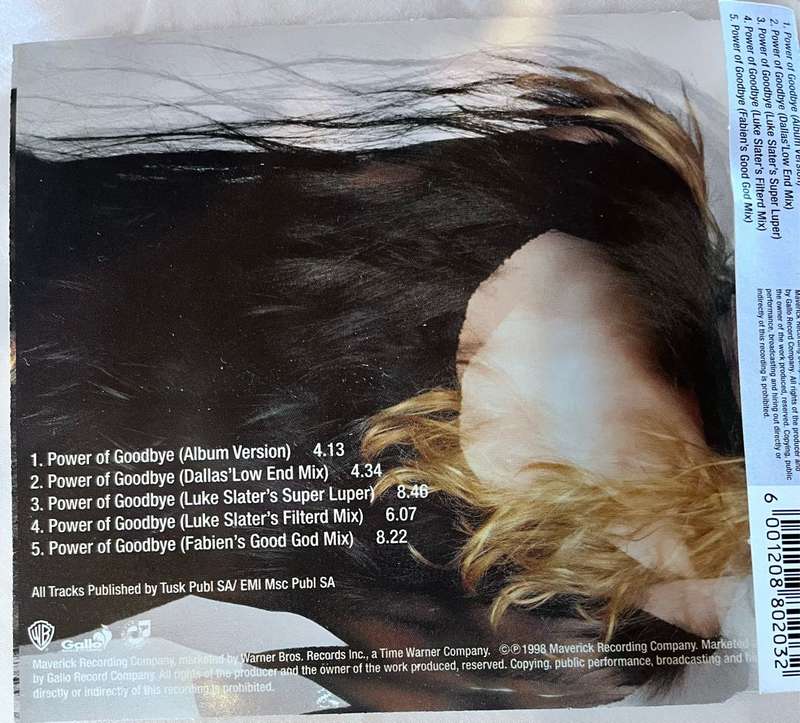 Madonna - The Power of Good-Bye (RSA single, 1998)