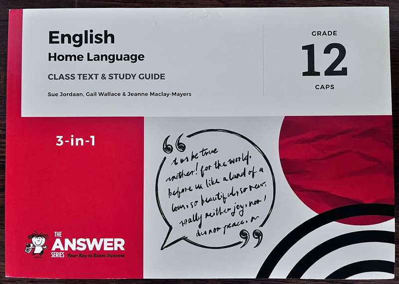 English Home Language Class Text and Study Guide Grade 12 CAPS 9781920568931