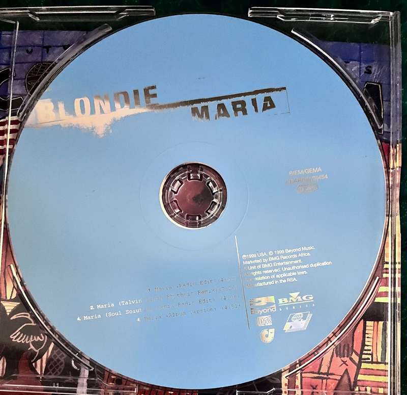 Blondie - Maria (CD single made in South Africa) CDARIS(WS)454