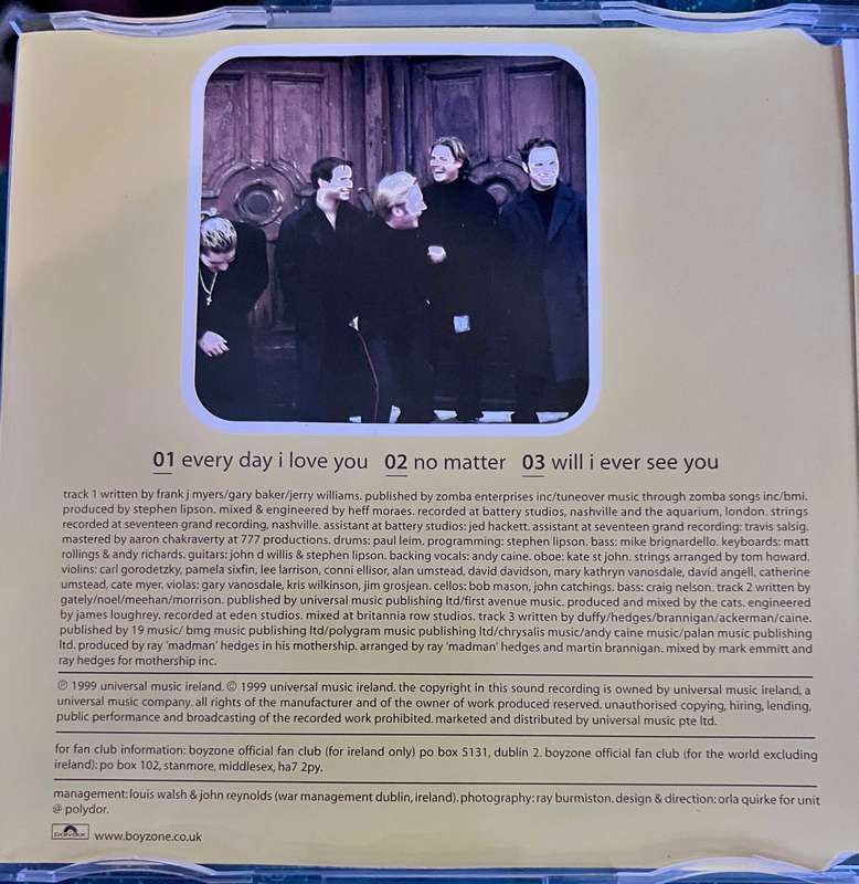 Boyzone - Every Day I Love You (CD single) 561580-2