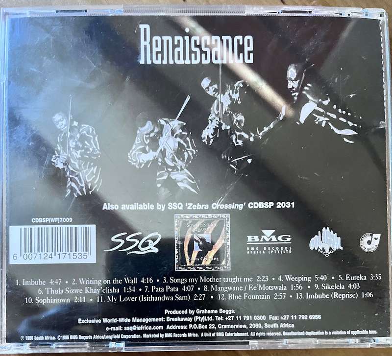 Renaissance - Soweto String Quartet  - CDBSP(WF)7009