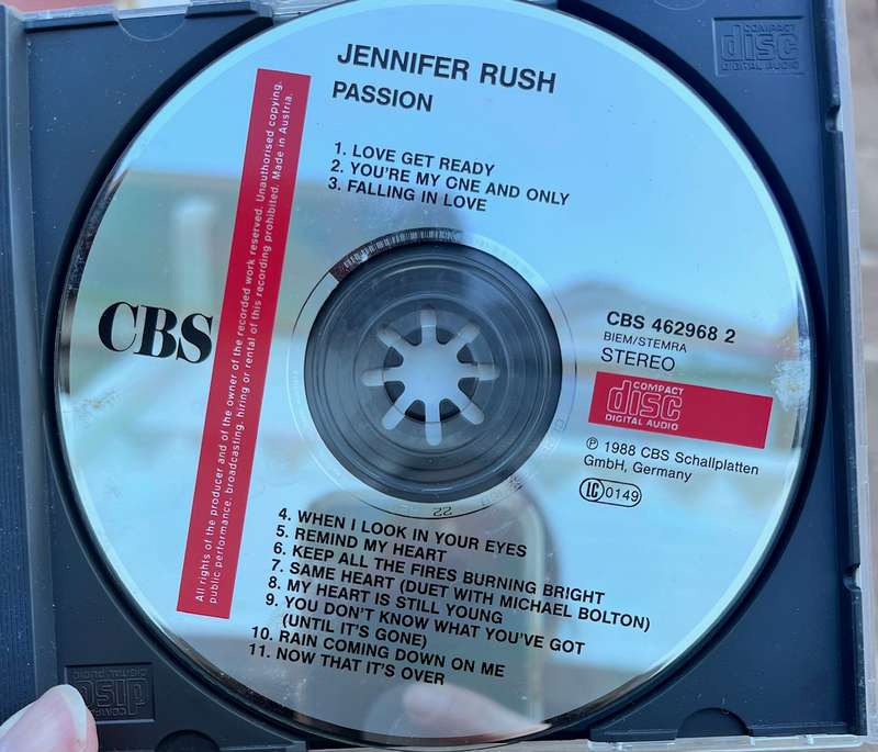 CD Jennifer Rush - Passion CBS 462968 2 (1988)