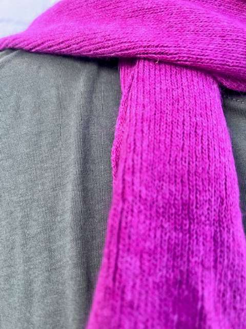 Supersoft Pink Knit Scarf