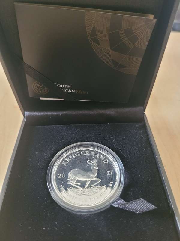 2017 50th Anniversary 1oz Silver PROOF Krugerrand limited mintage of 15000