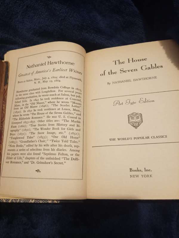 2x Vintage BOOKS WRITINGS OF JOHN RUSKIN 1864 AND THE HOUSE OF THE SEVEN GABLES  NATHANIEL HAWTHORNE