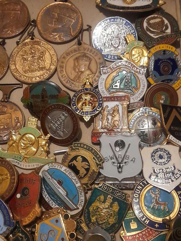 VINTAGE OLD BOWLING CLUB BADGE AND Commemorative Medals as a lot one bid for all