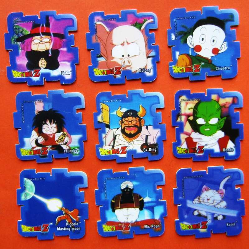 Lot of 9 Dragon Ball Z Super Cube Tazos by Simba