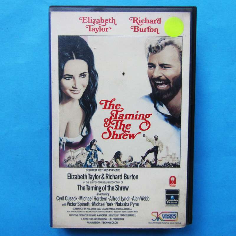 The Taming of The Shrew - Elizabeth Taylor - Movie VHS Tape (1989)