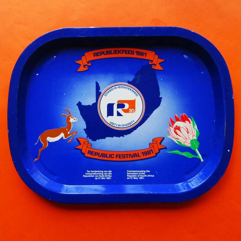 1981 Republic Festival Metal Bar Tray