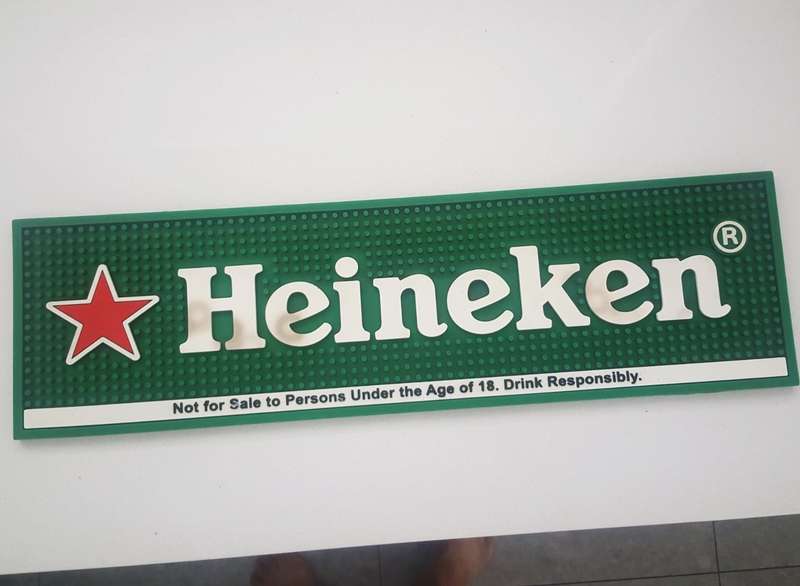 Old Heineken PVC Rubber Bar Mat