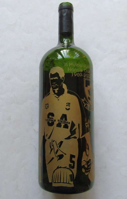 2002 Hansie Cronje SA Cricket Wine Bottle