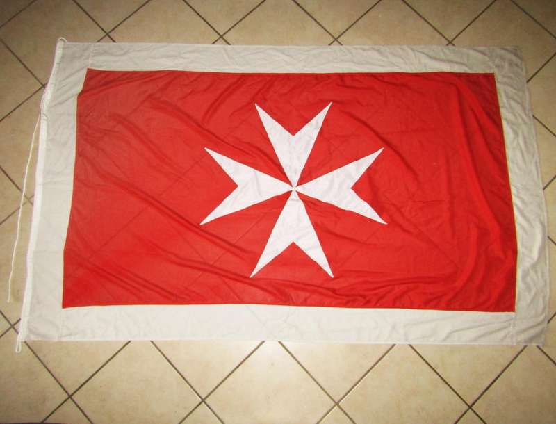Large Old Maltese Cross Order of Malta Flag
