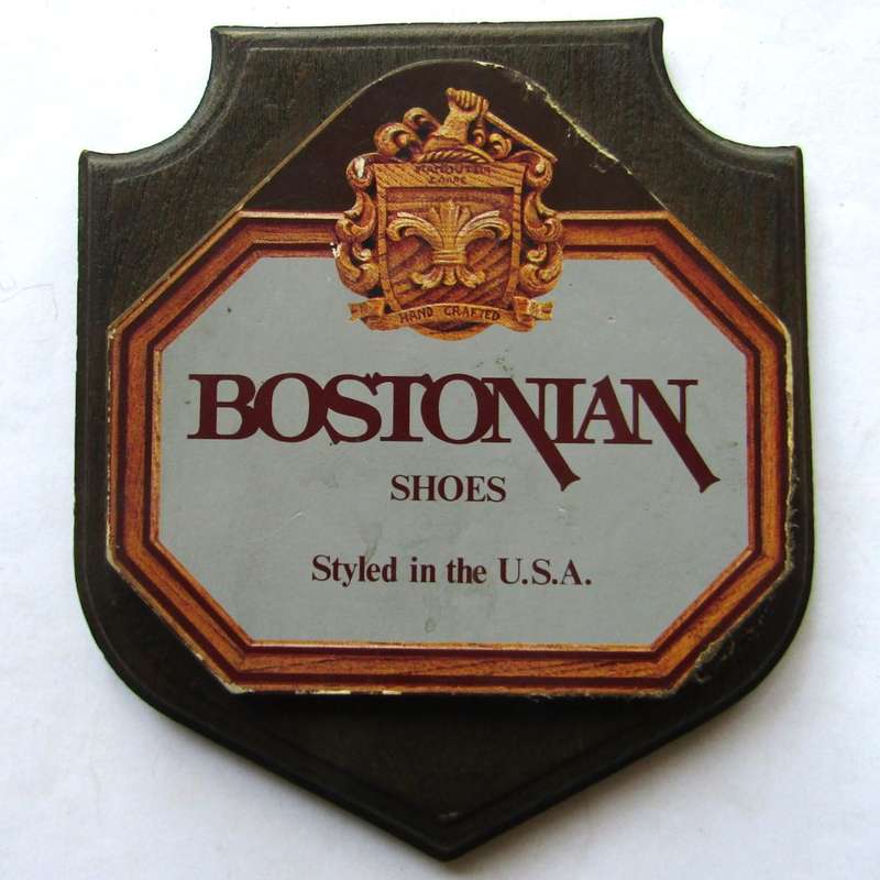 Old USA Bostonian Shoes Advertising Plaque
