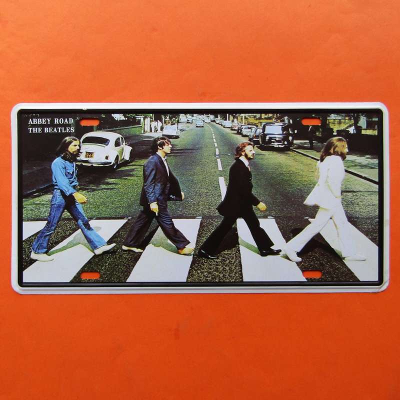 Old Beatles Abbey Road Metal Sign Plate