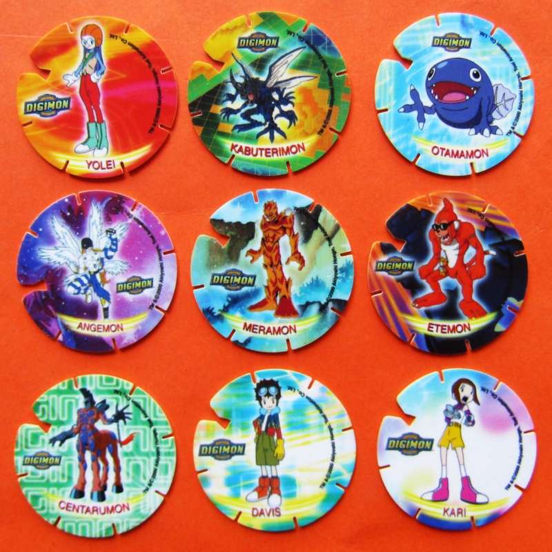 Lot of 9 Digimon Tazos by Simba