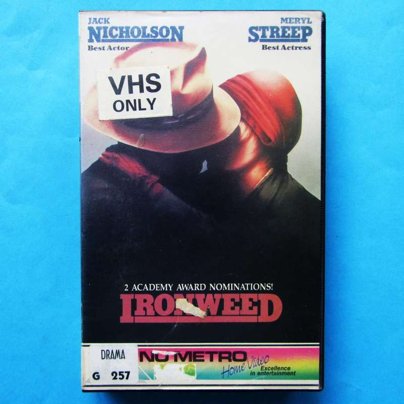 Ironweed - Jack Nicholson - Movie VHS Tape (1987)