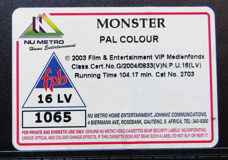 Monster - Charlize Theron - Movie VHS Tape (2004)